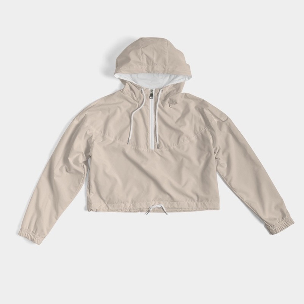 Breezey Oversized Windbreaker Cropped Jacket Yoga Bitch NWT - Picture 2 of 8